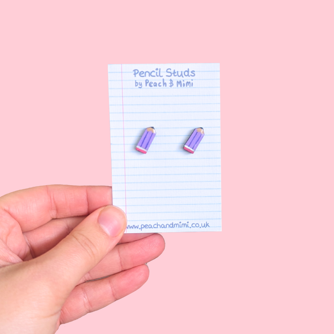 Pencil Stud Earring