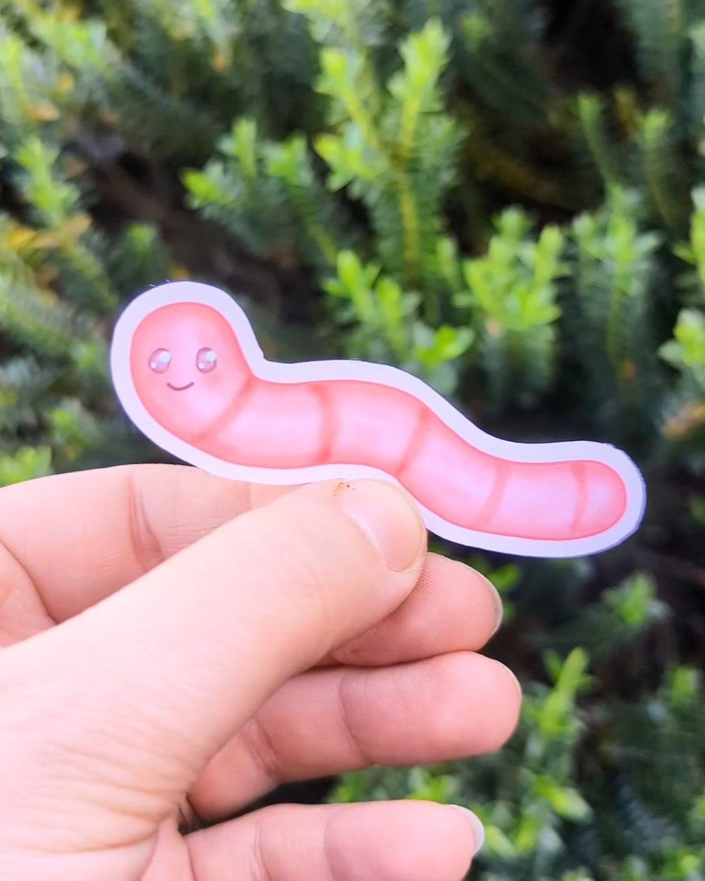 Worm Vinyl Sticker