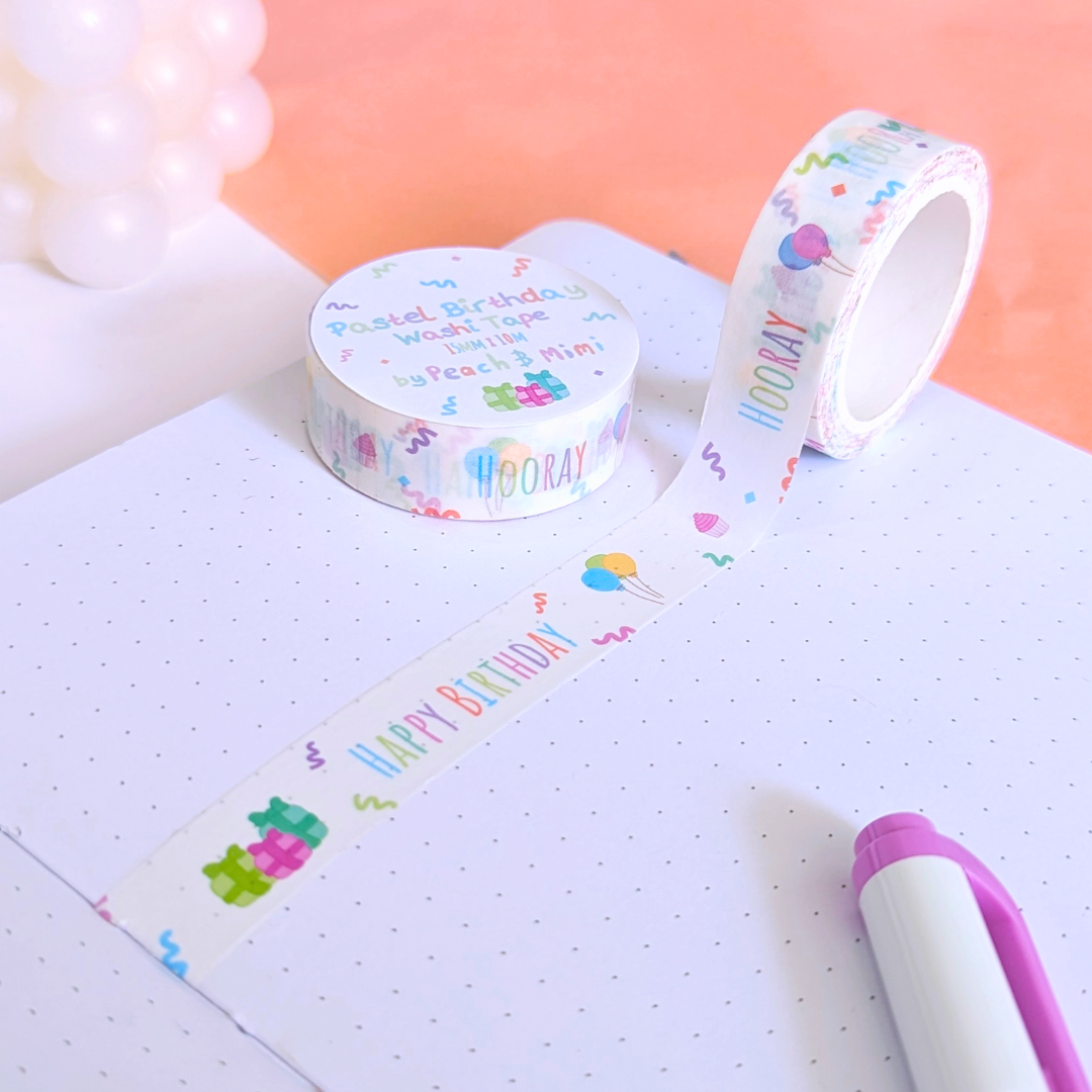 Pastel Birthday Washi Tape