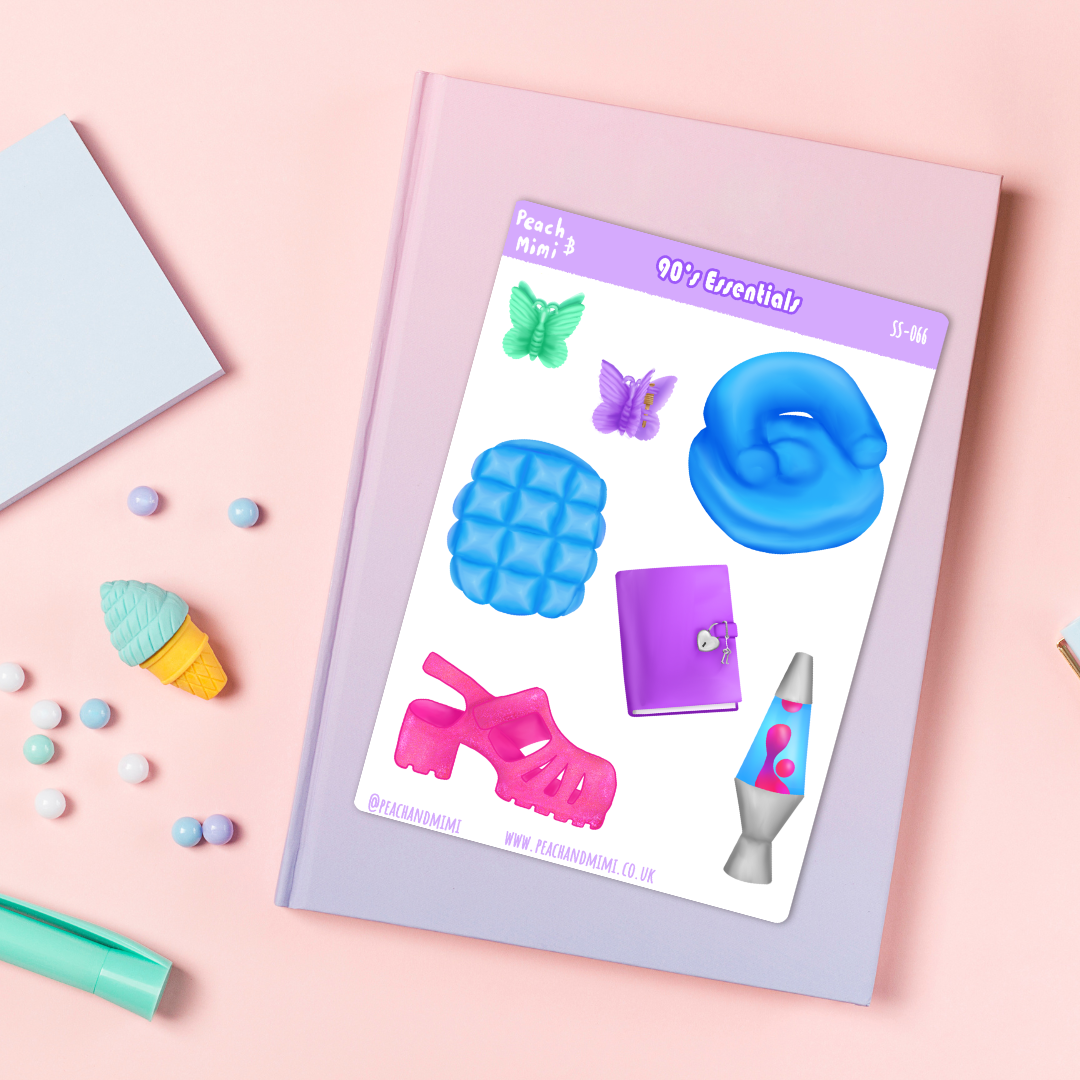 90's Essentials Sticker Sheet