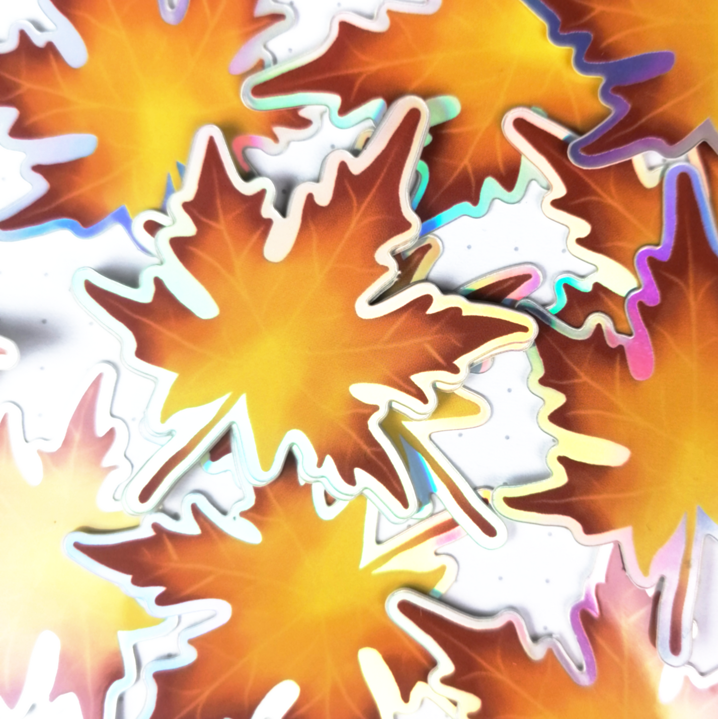 Autumn Leaf Holographic Sticker