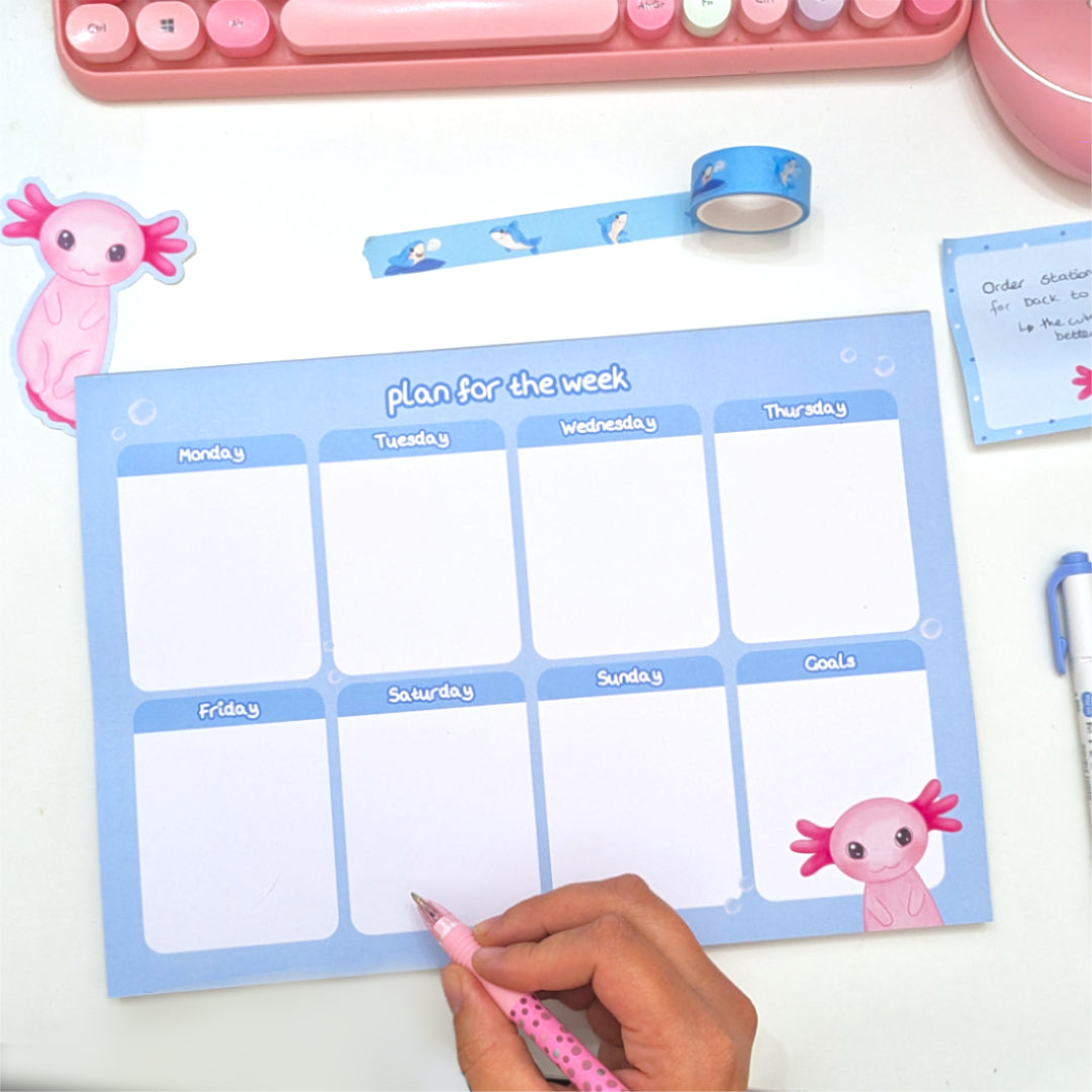 Axolotl Weekly Planner