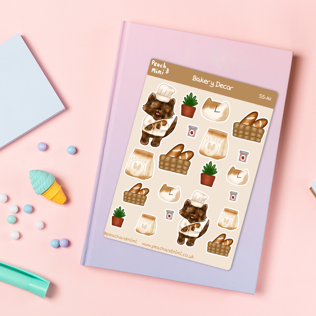 Bakery Decor Sticker Sheet