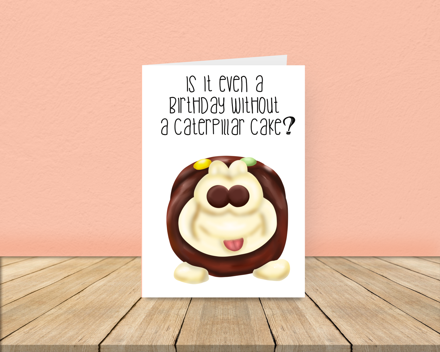 Caterpillar Cake Card