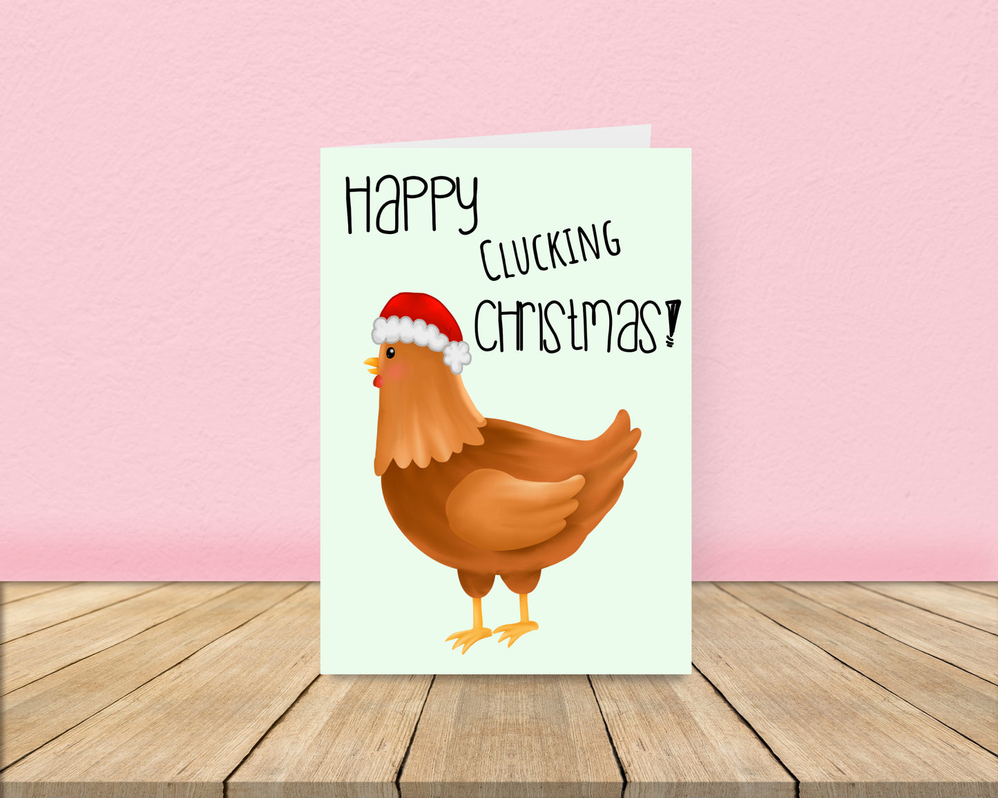 Clucking Christmas - Chicken Christmas Card