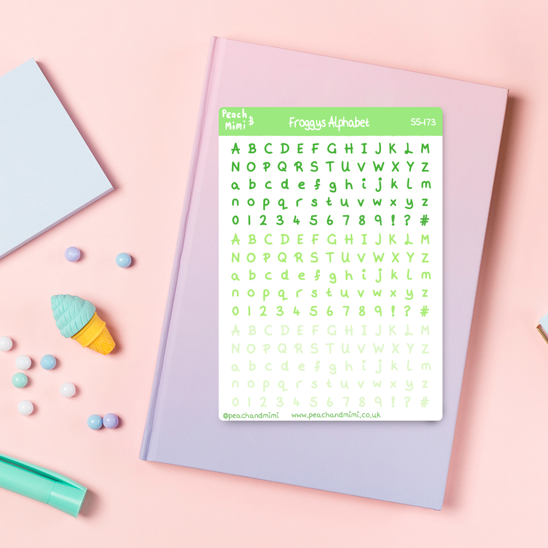 Froggys Alphabet Sticker Sheet