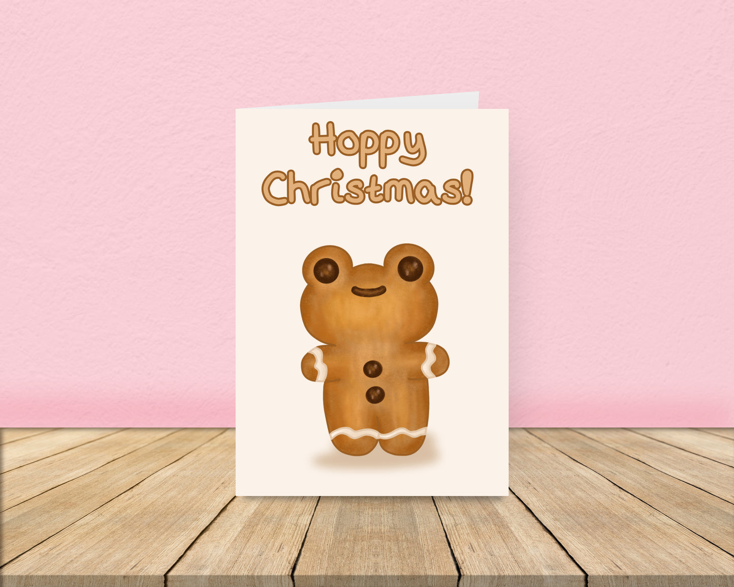 Gingerbread Frog Christmas Card