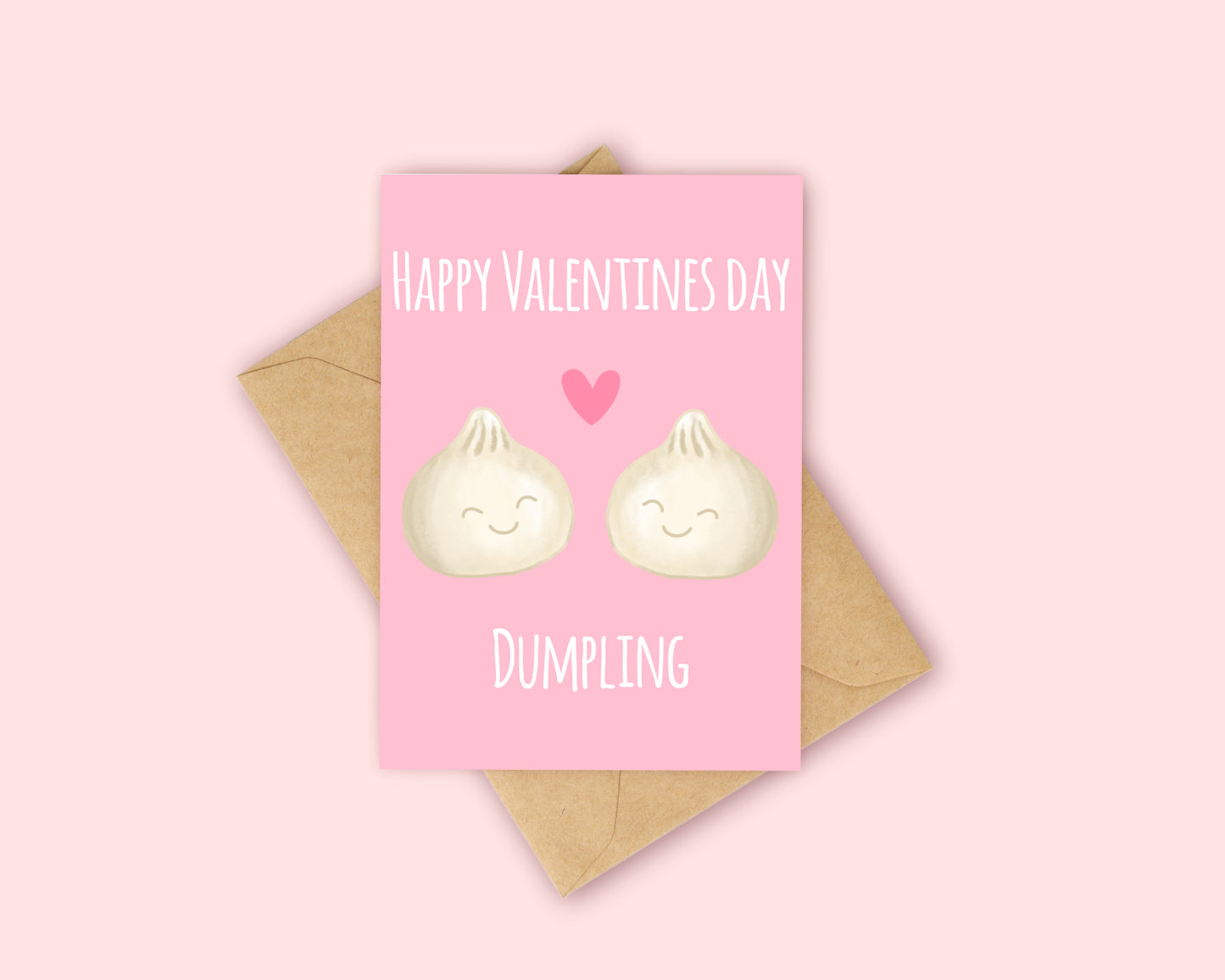 Happy Valentines Day Dumpling card
