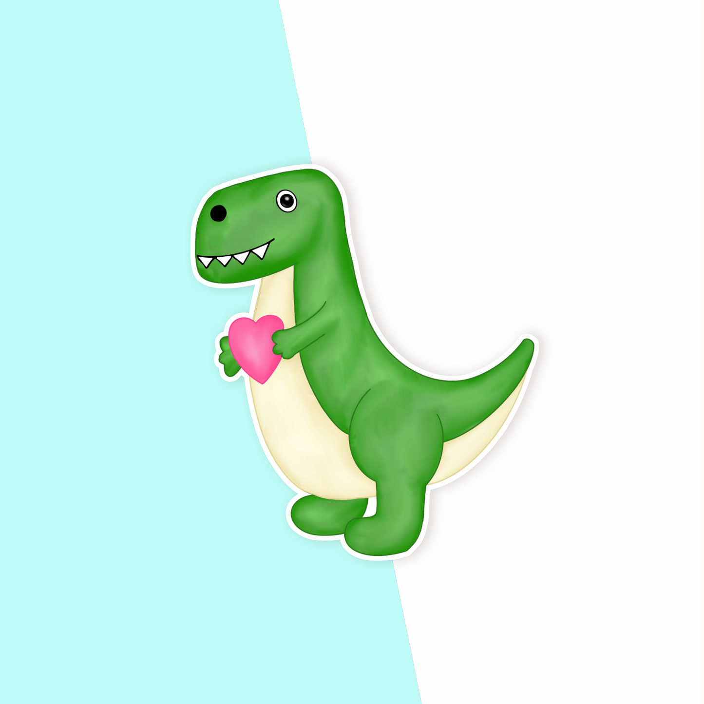 Dino Love Vinyl Sticker