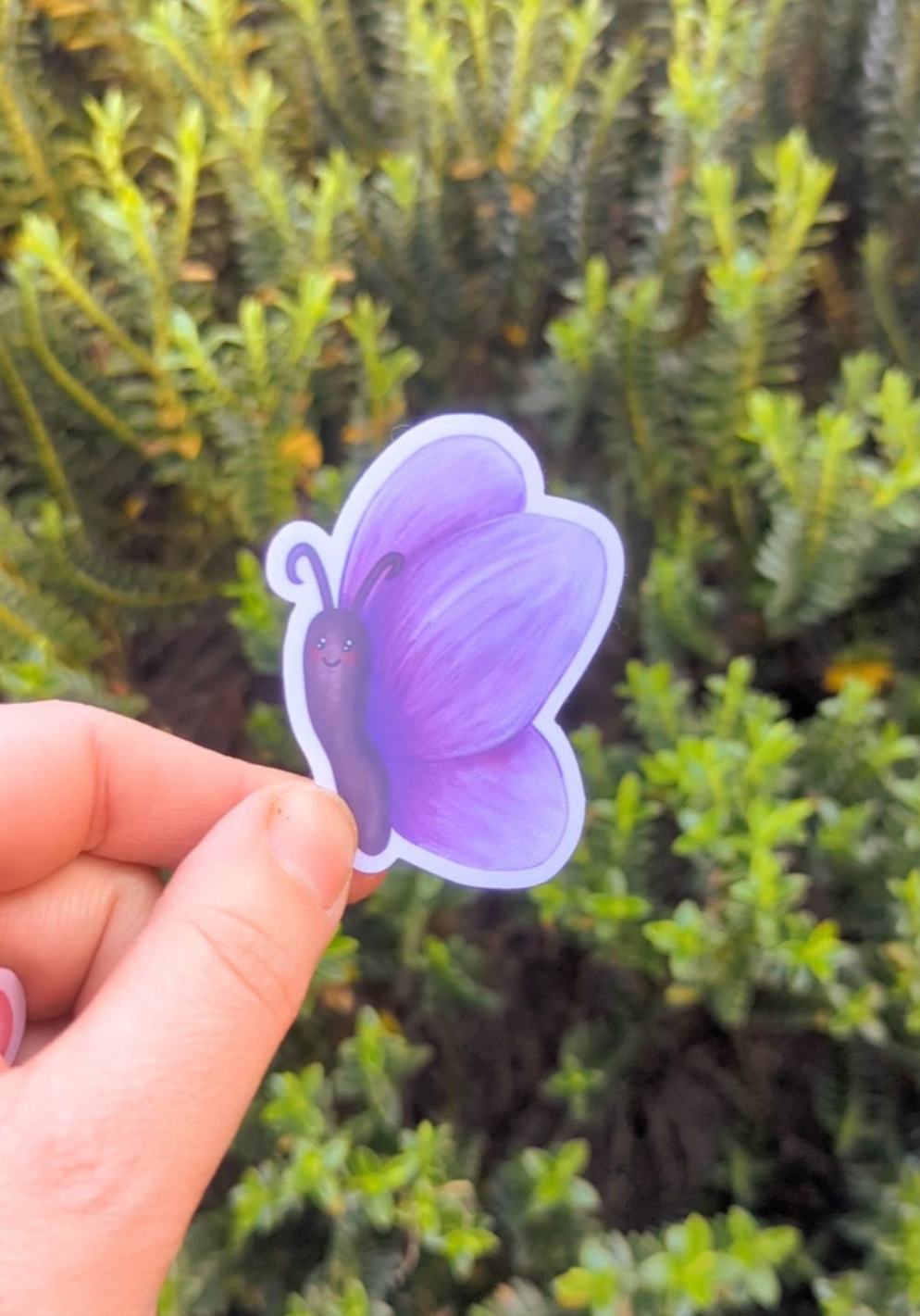 Purple Butterfly Vinyl Sticker