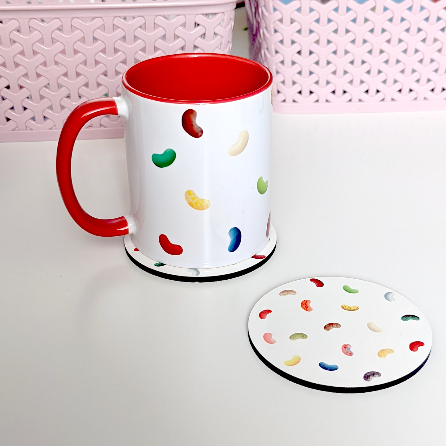 Jelly Bean Mug and Coaster Bundle