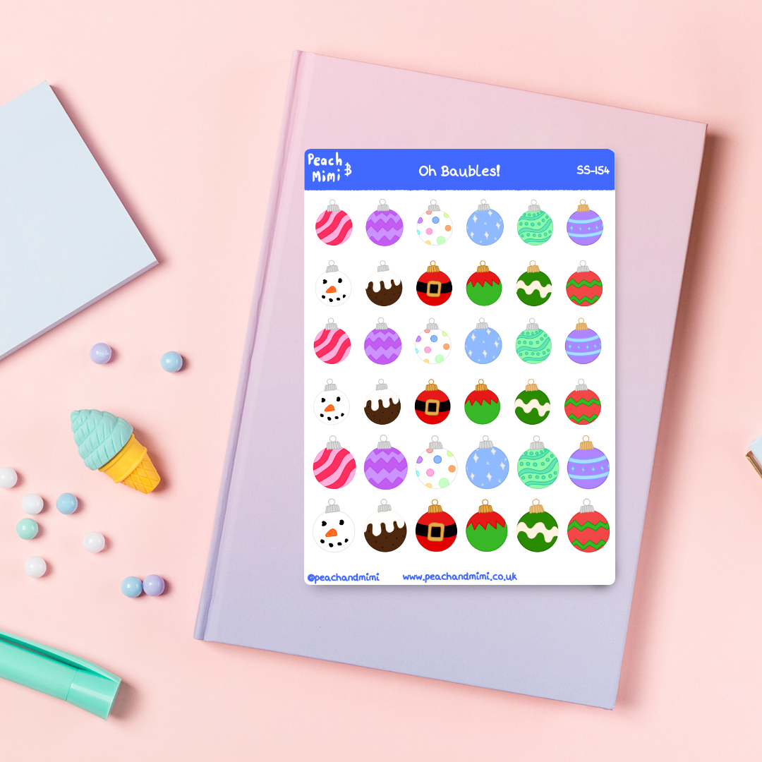 Oh Baubles Sticker Sheet