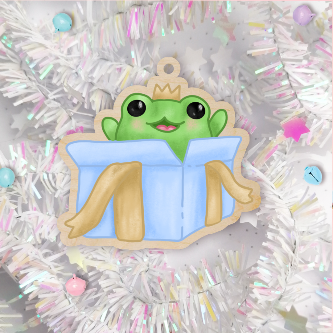 Present Frog Hanging Decoration