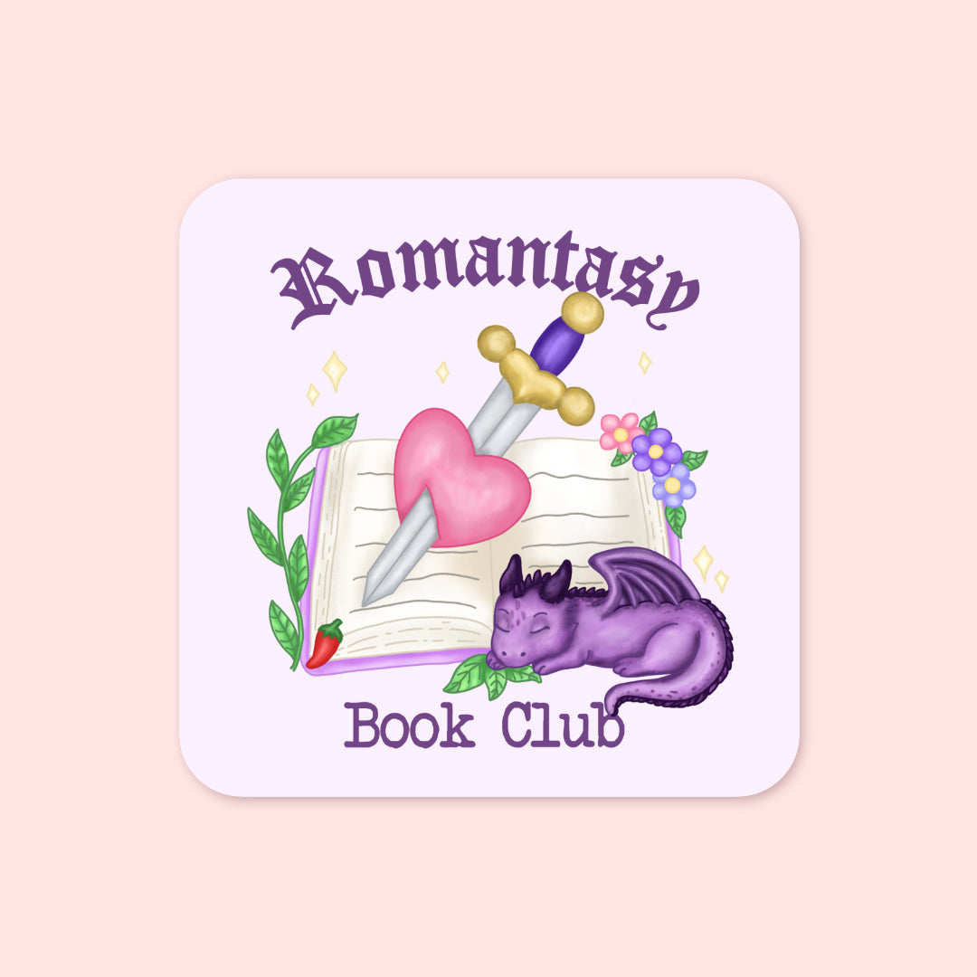 Romantasy Book Club Coaster