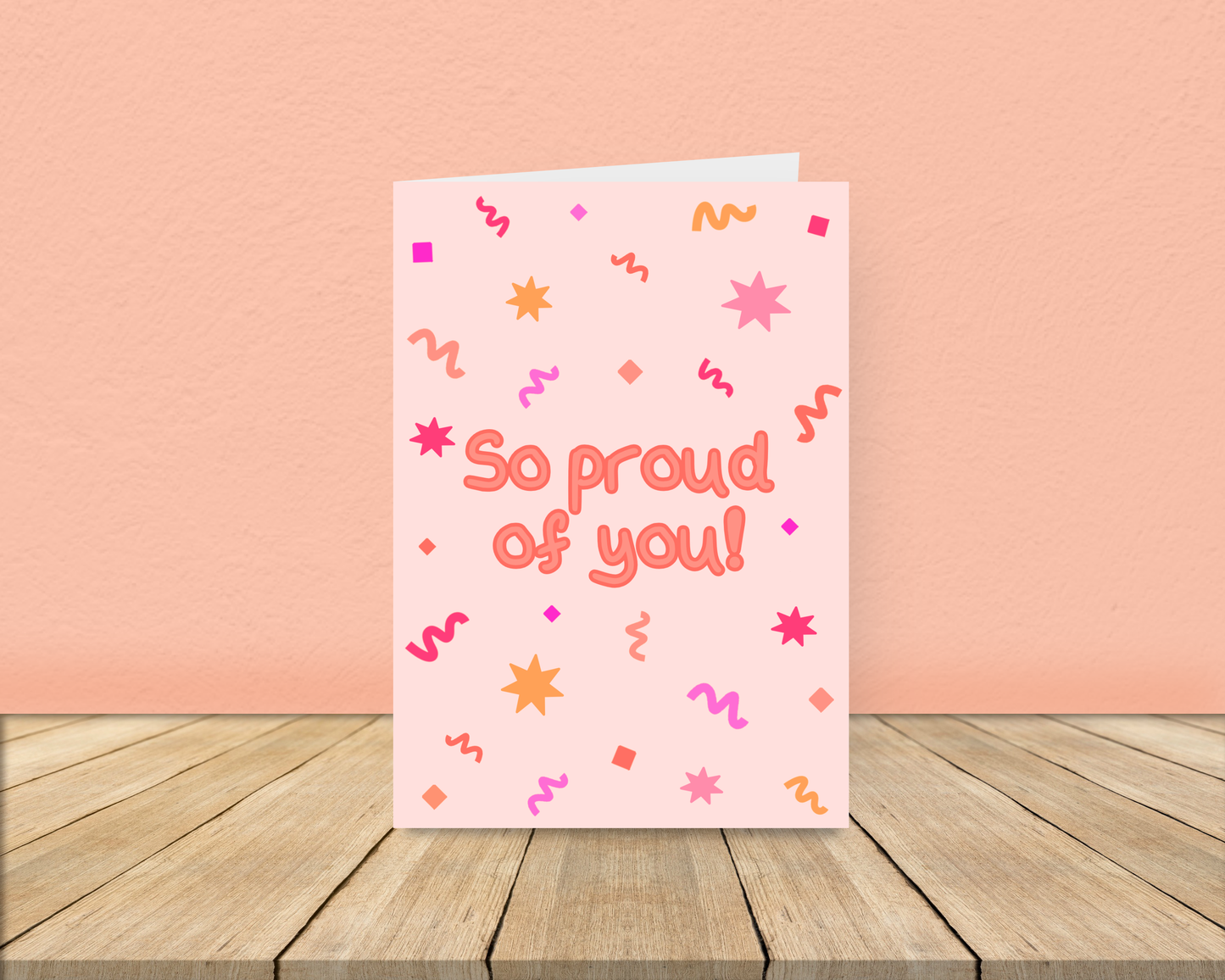 So proud of you Sunset Confetti Card