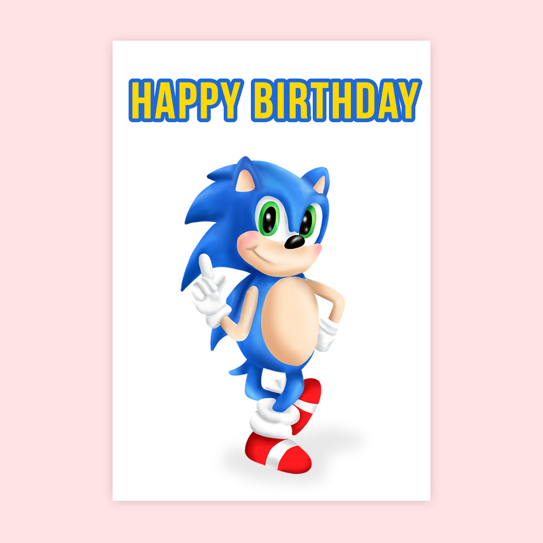 Sonic Birthday Card A5
