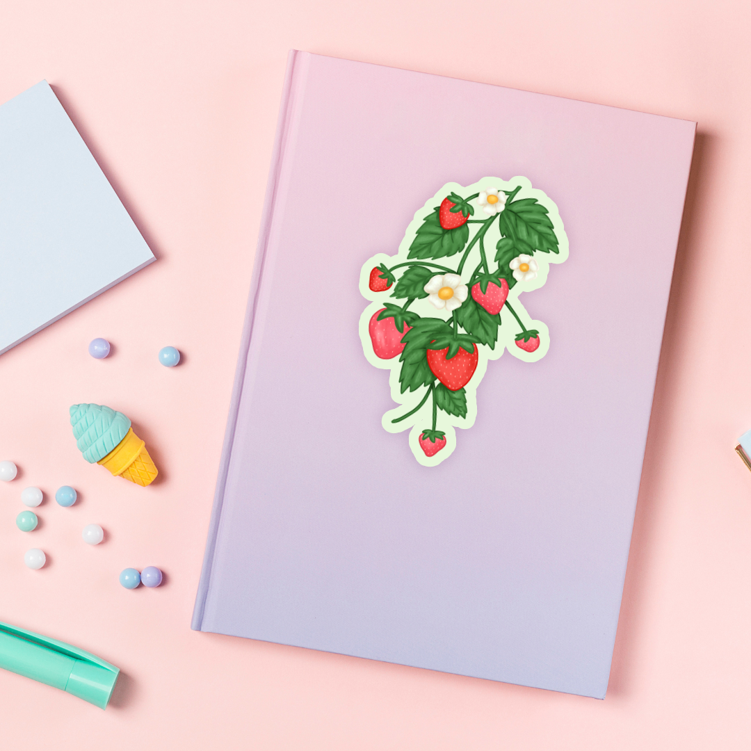 Strawberry Vinyl Sticker