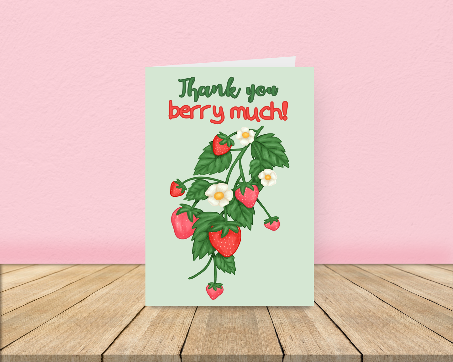 Thank you berry much strawberry card
