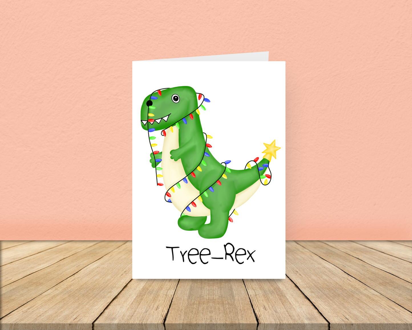 Tree-Rex Christmas Card