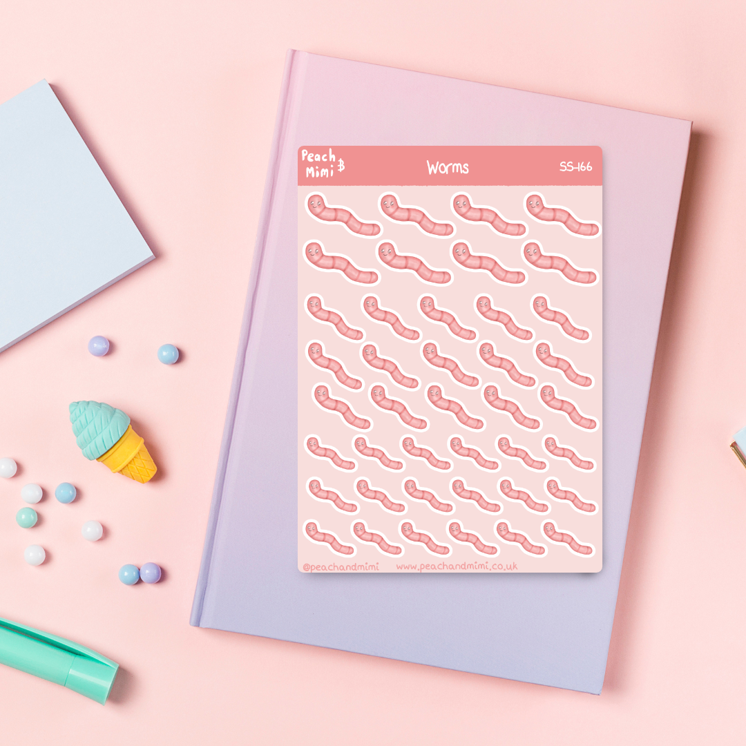 Worms Sticker Sheet