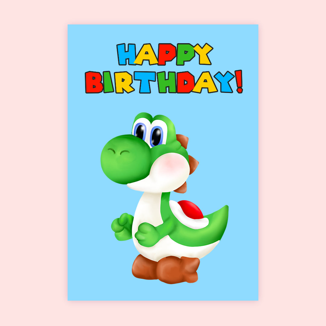 Yoshi Birthday Card A5