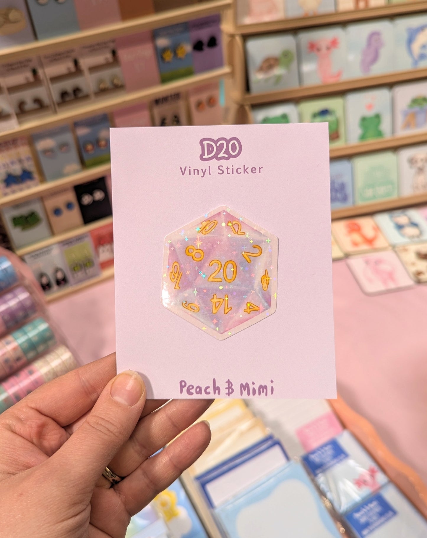 D20 Sparkle Vinyl Sticker