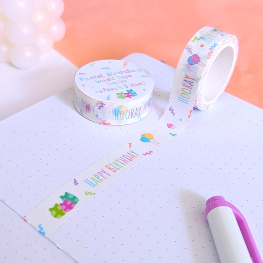 Pastel Birthday Washi