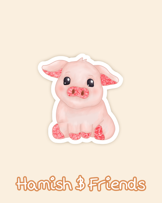 Angus Glitter Sticker