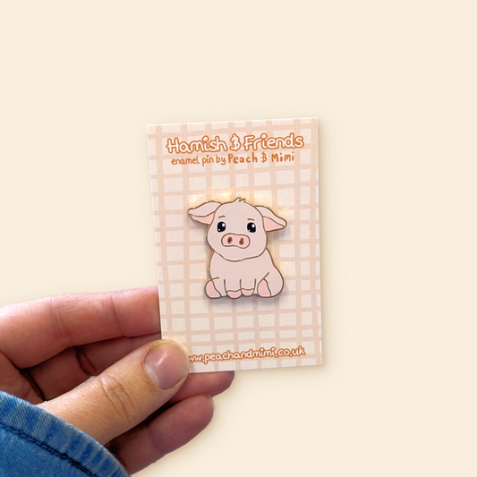 Angus the Pig Enamel Pin