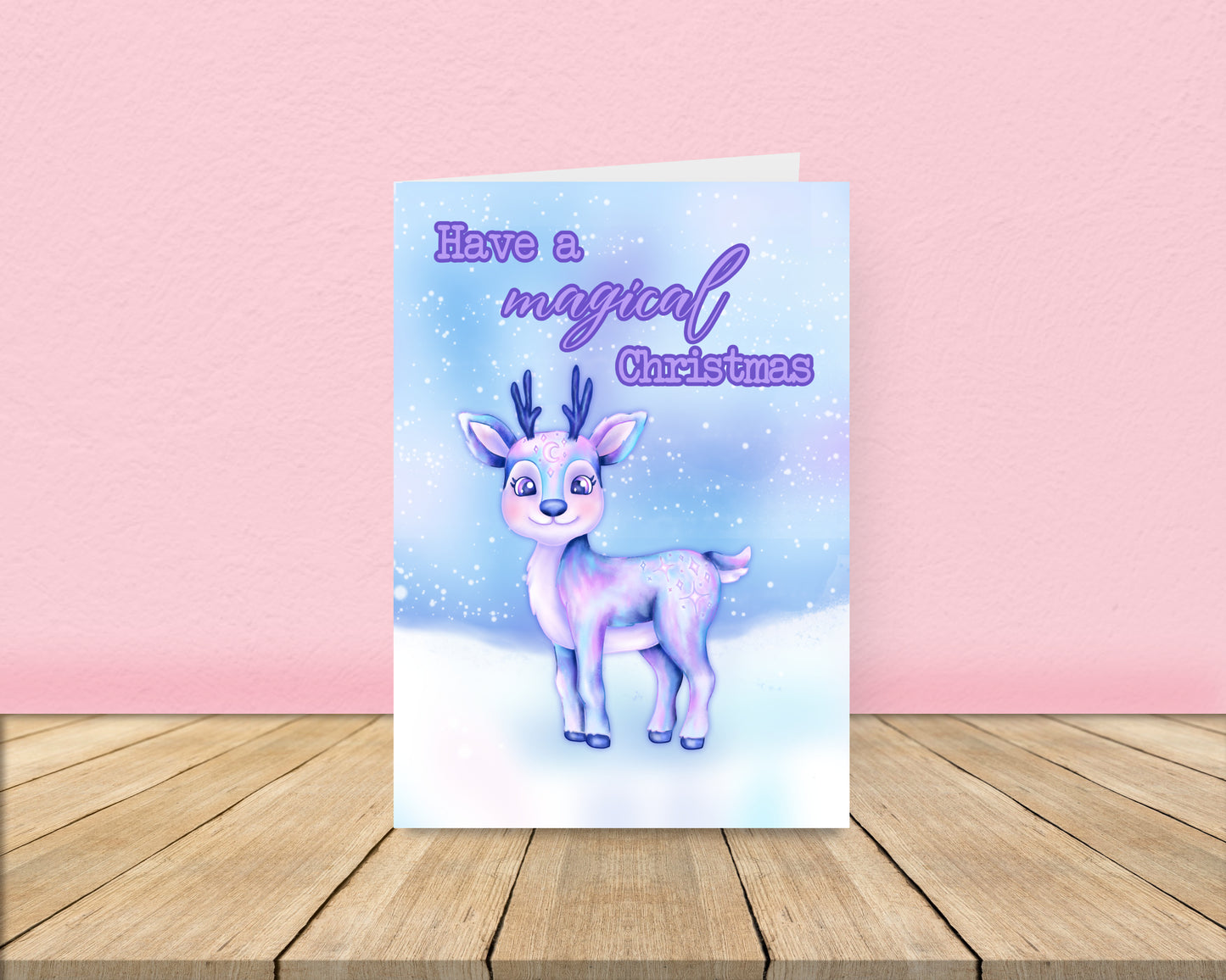 Aurora Christmas Card - Celestial Deer