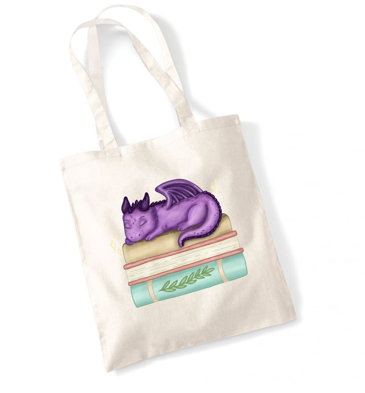 Book Dragon Tote Bag