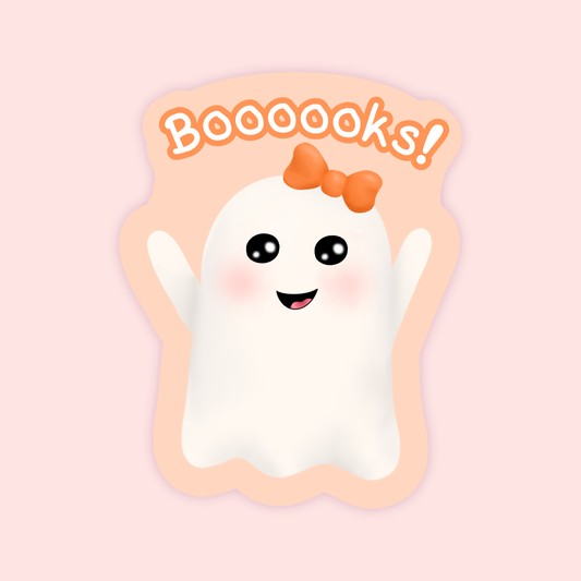 Boooooks Ghost Sticker
