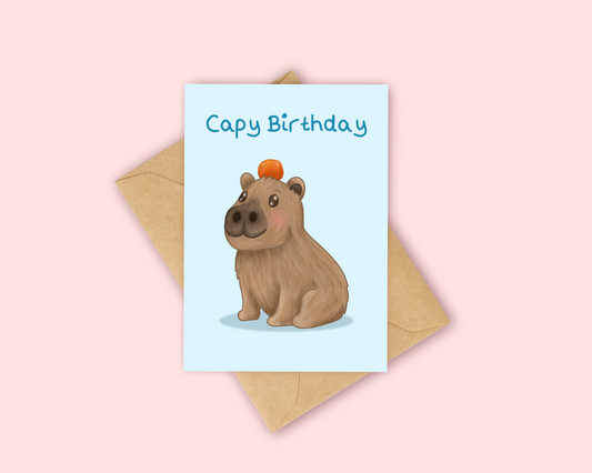 Capy Birthday - Capybara Birthday Card
