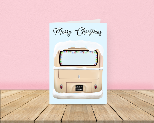 Pack of 4 Vintage Campervan Christmas Cards