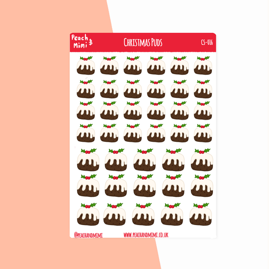 Christmas Puds  Sticker sheet