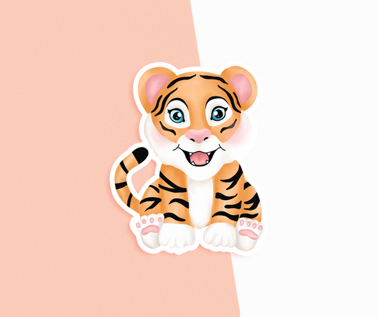 Chubby Tiger Vinyl Sticker