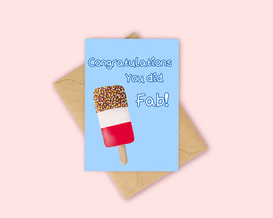 Congratulations you did Fab Card