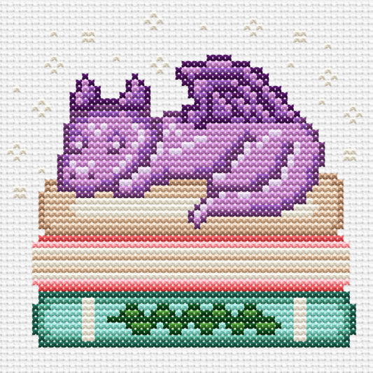 Book Dragon Cross Stitch