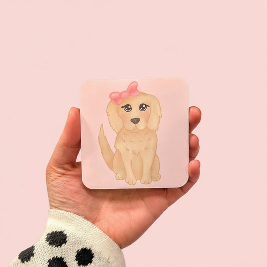Daisy the Golden Retriever Coaster
