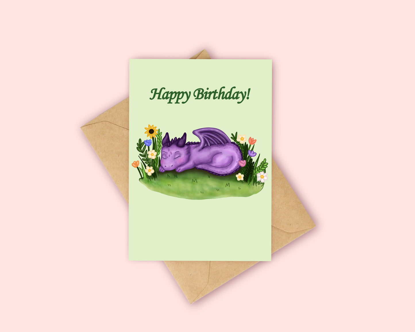 Sleepy Dragon Birthday Card