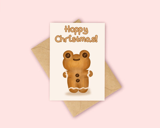 Gingerbread Frog Christmas Card