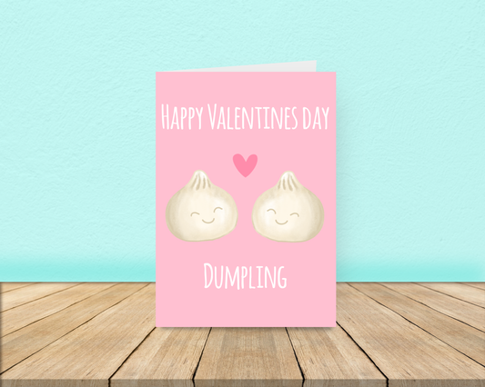 Happy Valentines Day Dumpling card