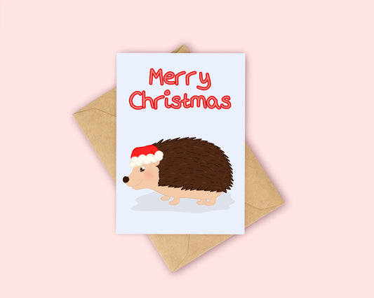 Hedgehog Christmas Card
