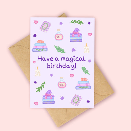 Magical Birthday - Witchy Book Card