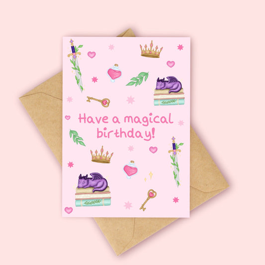 Magical Birthday - Fantasy Book Lover Birthday Card