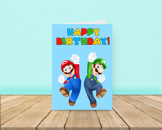 Mario Birthday Card A5