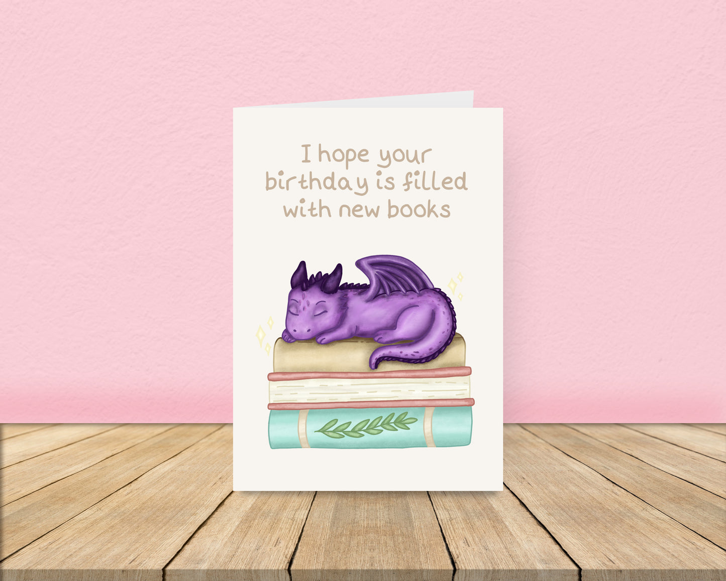 I hope your birthday be filled with new books Card