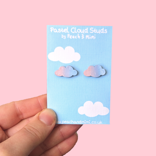 Pastel Cloud Stud Earring