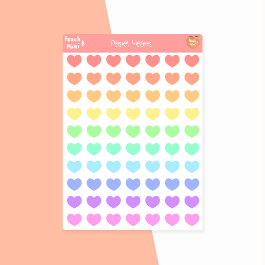 Pastel Heart Planner Stickers