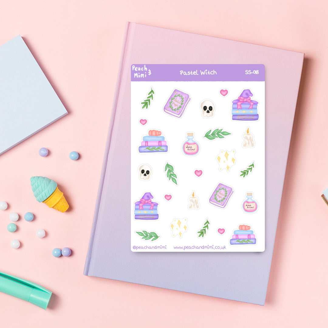 Pastel Witch Sticker Sheet